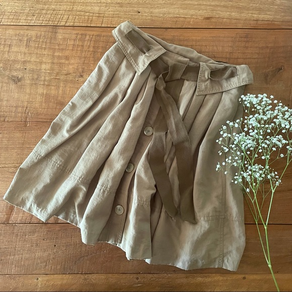 Anthropologie Dresses & Skirts - Sine Anthropologie Olive Green Button Front Skirt